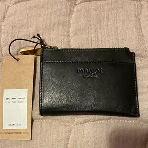 Margot Black Leather Card Holder